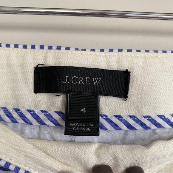 J. CREW Cuffed Wide Leg Crop Shirting Striped 4 - Picture 9 of 15